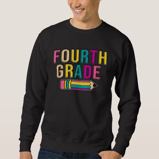 Moletom Hello Fourth Grade Team 4th Grade Back To School T (Frente)
