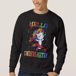 Moletom Hello Kindergarten Student Back To Shcool Unicorn 