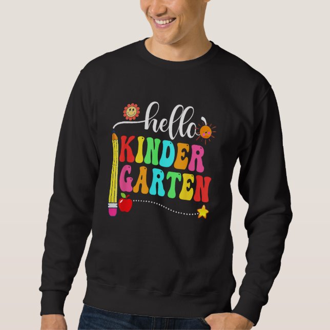 Moletom Hello Kindergarten Teacher Student Team Funny Back (Frente)