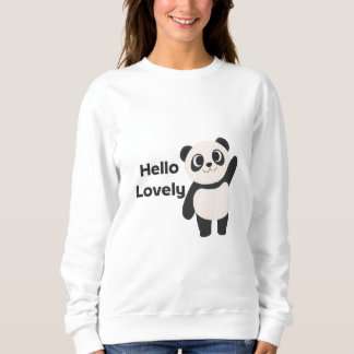 Moletom Hello Lovely – Cute Panda T-Shirt Design | Kawaii 