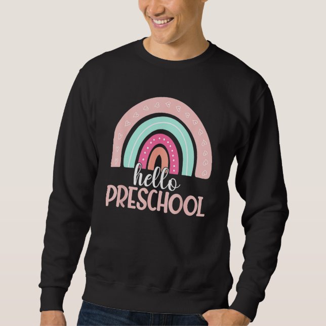 Moletom Hello Preschool Back To School Preschooler Teacher (Frente)