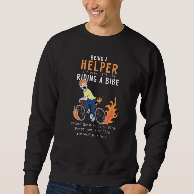 Moletom Helper Gosta De Andar De Bicicleta Engraçado (Frente)