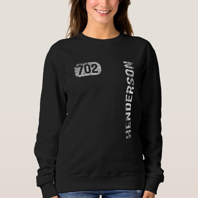 Moletom Henderson Nevada 702 Area Code Vintage Retro (Frente)