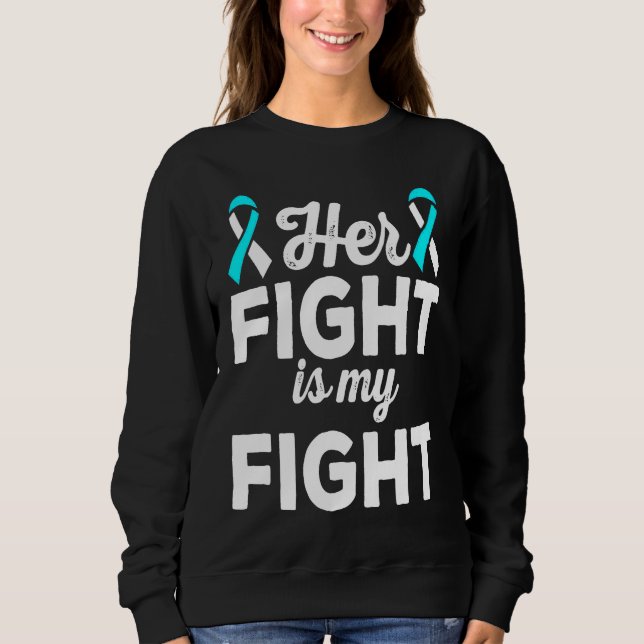 Moletom Her Fight is My Fight Dysautonomia Awareness Ribbo (Frente)