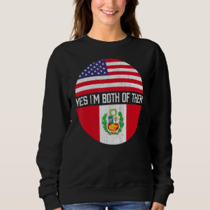 Moletom Herita da família de bandeiras meio-americana peru