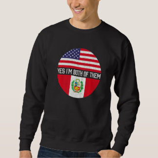 Moletom Herita da família de bandeiras meio-americana peru
