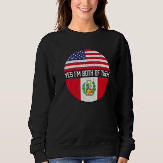 Moletom Herita da família de bandeiras meio-americana peru