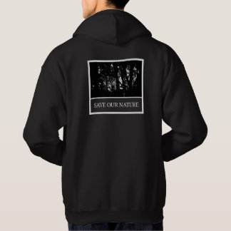 Moletom Herren Hoodie Schwarz – „Save Our Nature“