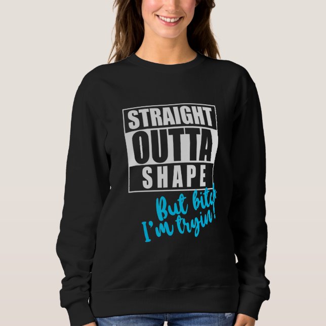 Moletom Hetero Fora Da Forma Mas Eu Tryin Tee Divertido Tr (Frente)