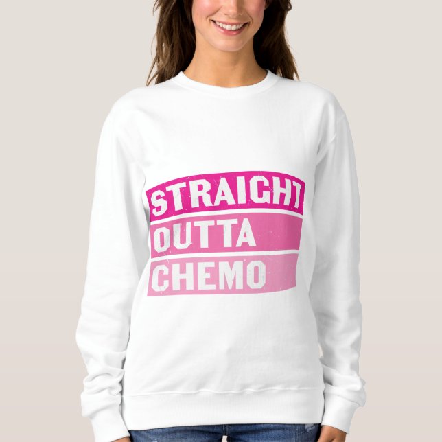 Moletom Hetero Outta Chemo Pink Mama Sensibilização (Frente)