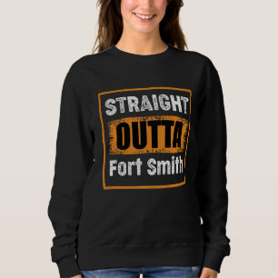 Moletom Hetero Outta Fort Smith Usa Retro Distante Vin