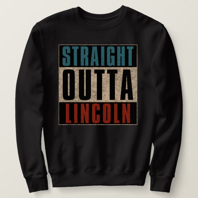 Moletom Hetero Outta Lincoln Nebraska NE (Frente do Design)