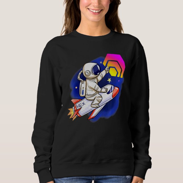 Moletom Hex Crypto Moon Man Cute Rocket Cryptocurrency Sta (Frente)