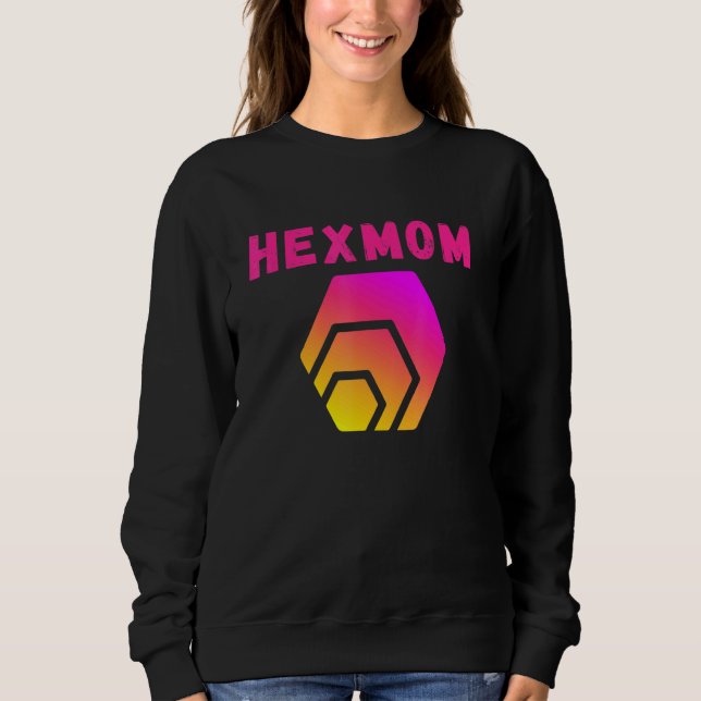 Moletom Hex Mãe Esta Rapariga Adora Hex Hodl Hex Cryptocur (Frente)
