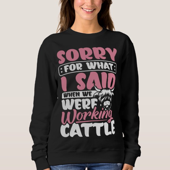 Moletom Highland Cow Apparel Highland Cattle Farmer for Wo (Frente)