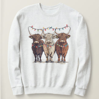 Moletom Highland Cow Christmas Sweatshirt