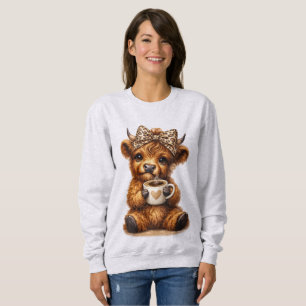 Moletom Highland Cow Coffee Wrap: Laço de Leopardo — Perso