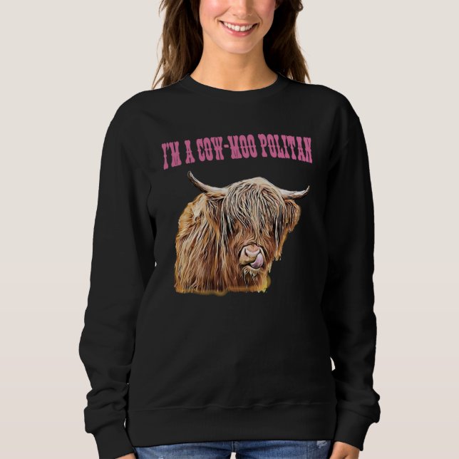 Moletom Highland Cow  Design I'm A Cow Moo Politan Fashion (Frente)
