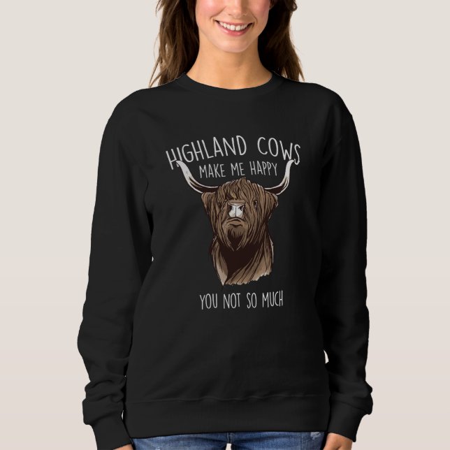 Moletom Highland Cows Make Me Happy Highland Cow (Frente)