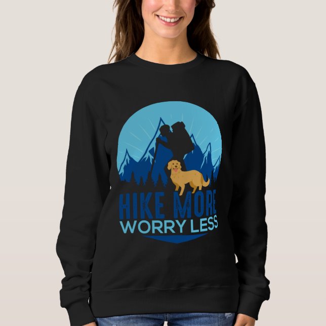 Moletom Hike More Worry Less Golden Retriever Hiking Mount (Frente)