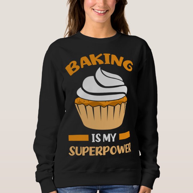 Moletom hilarious baking text baker (Frente)