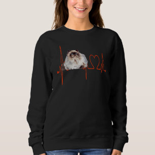 Moletom Himalaia Cat Heartbeat EKG Eu Amo Meu Gato