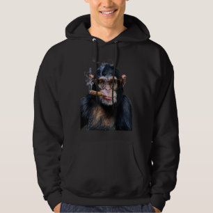 Moletom Hip Chimpanzee w Cigar Puffing Macaco Legal