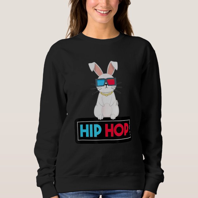 Moletom Hip Hop Bunny Toddler Easter Bunny Rap 2 (Frente)