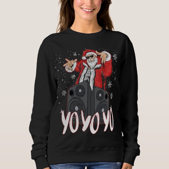 Moletom Hip Hop Santa Claus Gangster Rap Natal Yo Y (Frente)