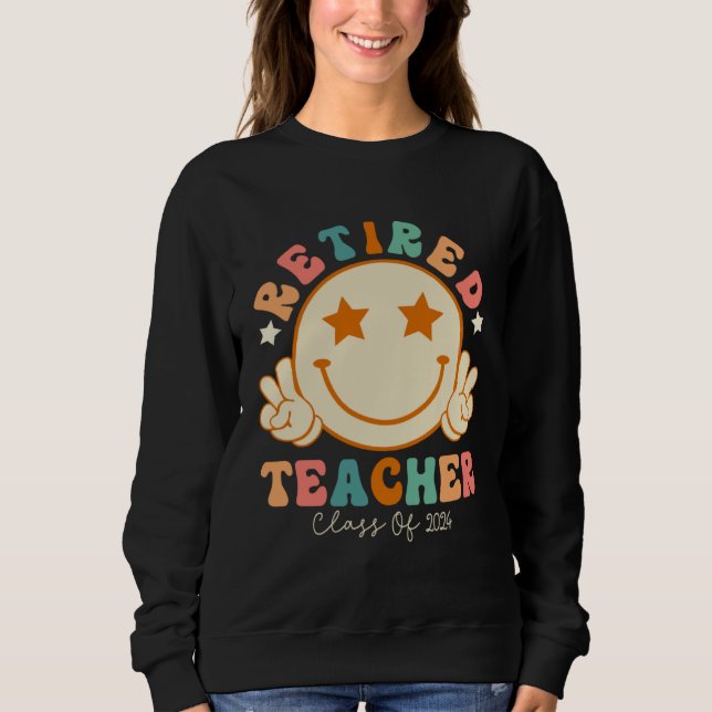 Moletom Hippie Face Retired Teacher Class of 2024 Retireme (Frente)