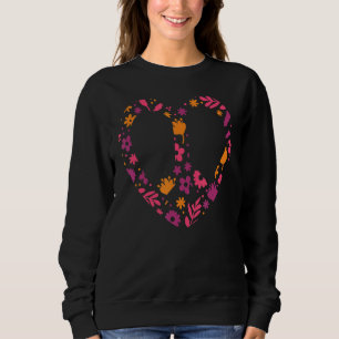 Moletom Hippie Floral Freedom Sign Love Sy, Sinal de Amor