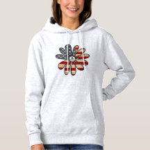 Hippie Flower Power Sign American Flag
