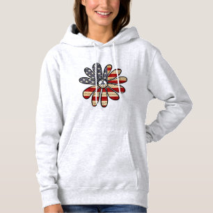 Moletom Hippie Flower Power Sign American Flag