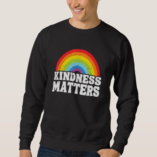 Moletom Hippie Retro Teacher Anti Bullying Rainbow Kindnes (Frente)