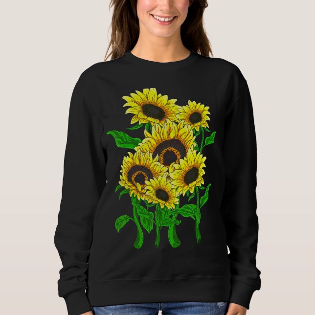 Moletom Hippie Sunflower Garden Fllower Blossomas Floral B (Frente)