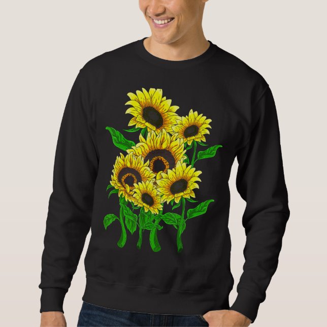 Moletom Hippie Sunflower Garden Fllower Blossomas Floral B (Frente)