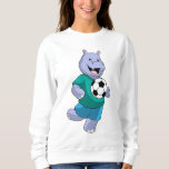 Moletom Hippo as Soccer player with Soccer<br><div class="desc">This design is the perfect gift for a birthday,  Christmas and other celebrations. It is suitable for women,  men and kids.</div>