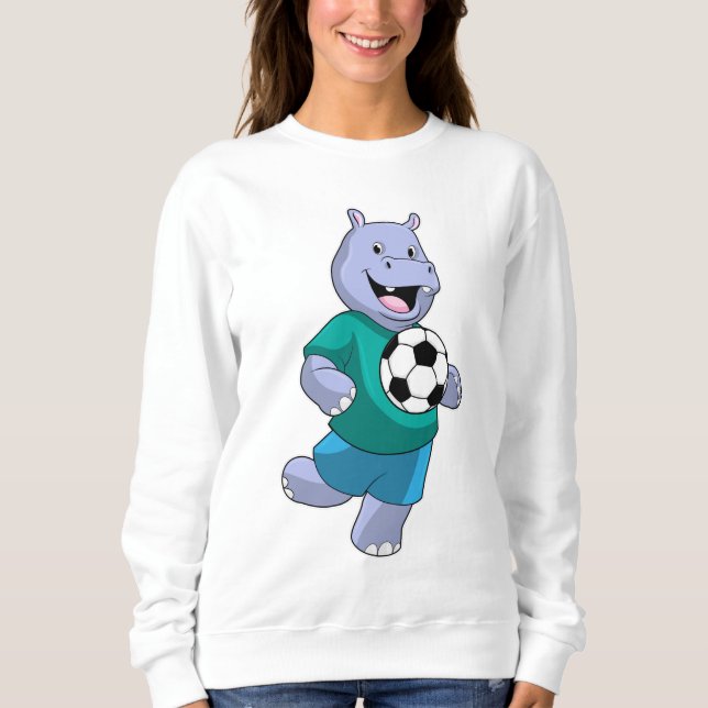 Moletom Hippo as Soccer player with Soccer (Frente)