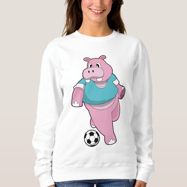 Moletom Hippo as Soccer player with Soccer.PNG (Frente)