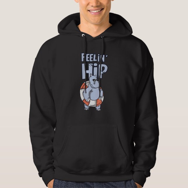 Moletom Hippo com óculos de sol Piscina flutuante Feelin H (Frente)