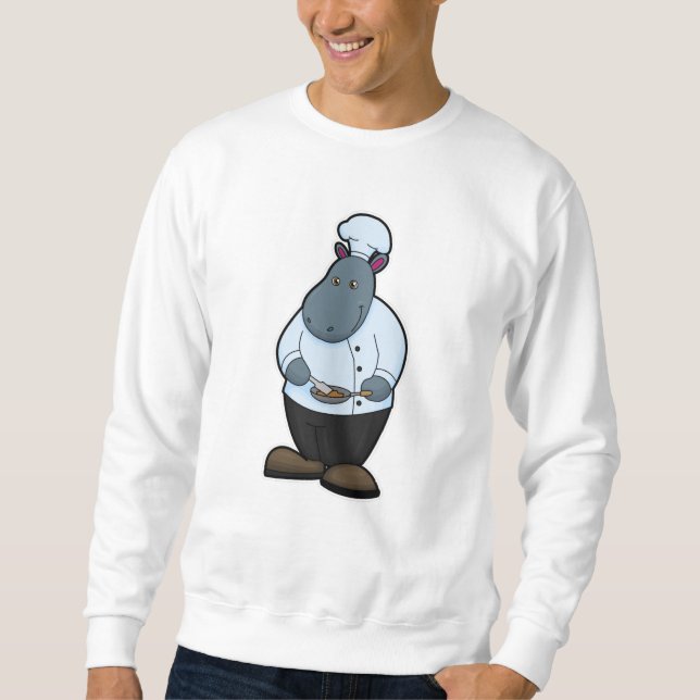 Moletom Hippo como cozinheiro com Pan (Frente)