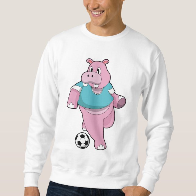 Moletom Hippo como jogador de futebol com Soccer.PNG (Frente)