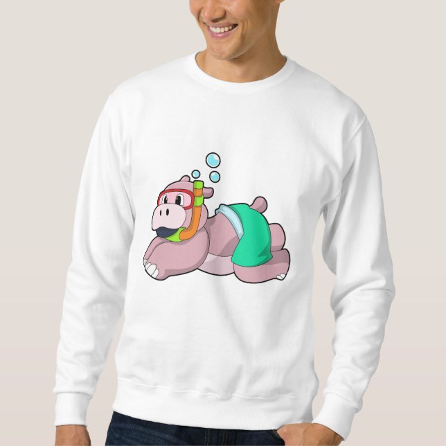 Moletom Hippo em mergulho com Snorkel (Frente)