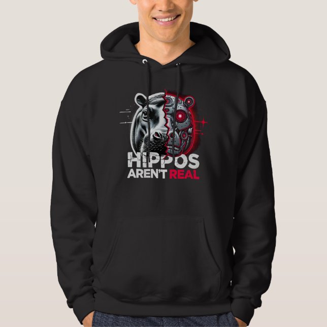 Moletom Hippos Aren não é um verdadeiro Hoodie (Frente)