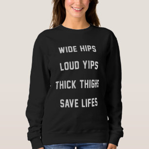 Moletom Hips Amplos Yips Espessos Coxas Economizam Vidas