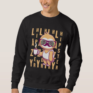 Moletom Hipster preguiçoso Sloth Mustache Freethinker Urba