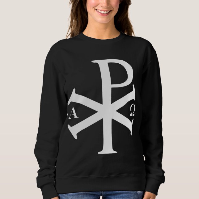Moletom História Cristã Alpha Omega Chi Rho byzantine Ch (Frente)
