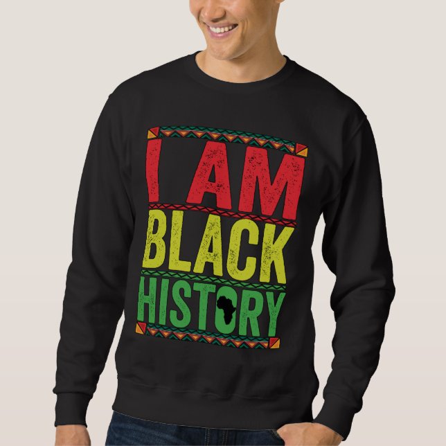 Moletom História do Mês Negro - EU SOU HISTÓRIA NEGRA (Frente)