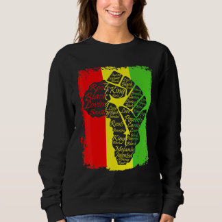 Moletom História Negra África Power Fist Melanin Queen Kin