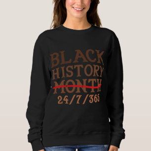 Moletom História Negra Mês 24 7 BHM Homens do Orgulho Afri